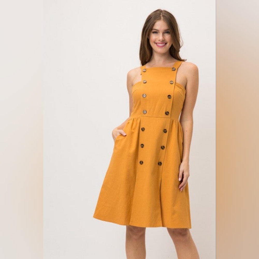 &Merci Sunflower Apron Dress - Size M - Picture 3 of 5